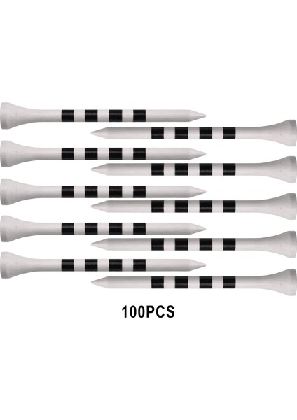 Paketi 100 Profesyonel Golf Tees Şerit Mark Ölçeği Uzun Dayanıklı Yüksek Performanslı Golf Aksesuar - 70MM Beyaz (Yurt Dışından) fırsatları