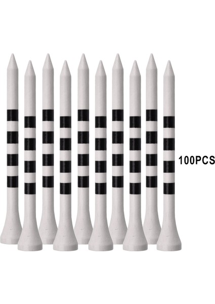 Paketi 100 Profesyonel Golf Tees Şerit Mark Ölçeği Uzun Dayanıklı Yüksek Performanslı Golf Aksesuar - 70MM Beyaz (Yurt Dışından) indirimleri