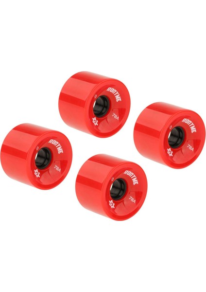 51MM x 70MM 4 Adet Kaykay Tekerlekleri Pu Cruiser Longboard Değiştirme Tekerlek Rulman Koruyun Pu Kapak Koruyucu Kavrama - Kırmızı (Yurt Dışından)