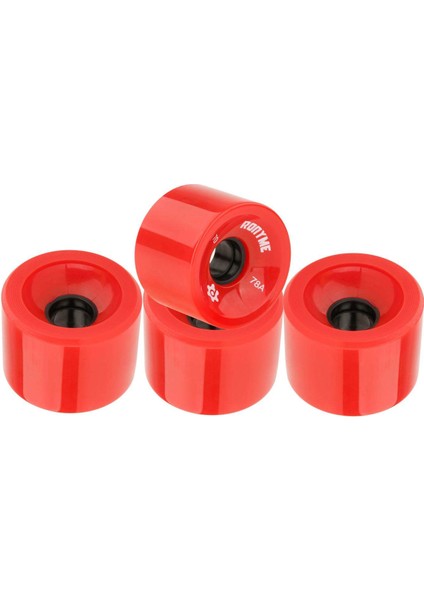 51MM x 70MM 4 Adet Kaykay Tekerlekleri Pu Cruiser Longboard Değiştirme Tekerlek Rulman Koruyun Pu Kapak Koruyucu Kavrama - Kırmızı (Yurt Dışından)