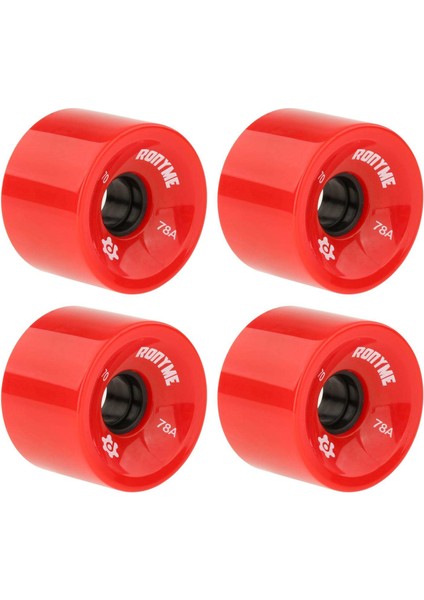 51MM x 70MM 4 Adet Kaykay Tekerlekleri Pu Cruiser Longboard Değiştirme Tekerlek Rulman Koruyun Pu Kapak Koruyucu Kavrama - Kırmızı (Yurt Dışından)