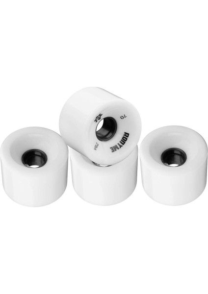 51MM x 70MM 4 Adet Kaykay Tekerlekleri Pu Cruiser Longboard Değiştirme Tekerlek Rulman Koruyun Pu Kapak Koruyucu Kavrama - Beyaz (Yurt Dışından)