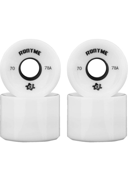 51MM x 70MM 4 Adet Kaykay Tekerlekleri Pu Cruiser Longboard Değiştirme Tekerlek Rulman Koruyun Pu Kapak Koruyucu Kavrama - Beyaz (Yurt Dışından)