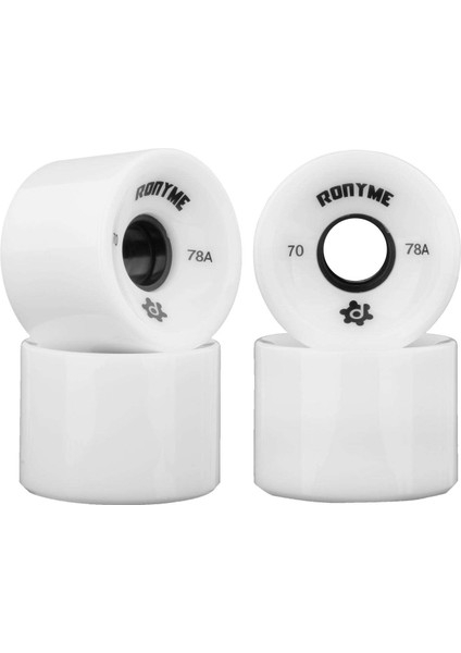 51MM x 70MM 4 Adet Kaykay Tekerlekleri Pu Cruiser Longboard Değiştirme Tekerlek Rulman Koruyun Pu Kapak Koruyucu Kavrama - Beyaz (Yurt Dışından)