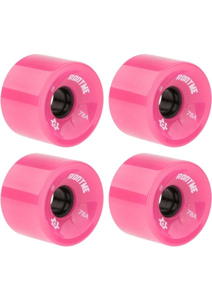 51MM x 70MM 4 Adet Kaykay Tekerlekler Pu Cruiser Longboard Değiştirme Tekerlek Rulman Koruyun Pu Kapak Koruyucu Kavrama - Pembe (Yurt Dışından)