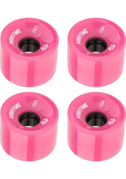 51MM x 70MM 4 Adet Kaykay Tekerlekler Pu Cruiser Longboard Değiştirme Tekerlek Rulman Koruyun Pu Kapak Koruyucu Kavrama - Pembe (Yurt Dışından)