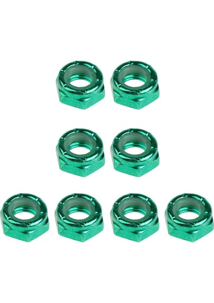 8x Karbon Çelik Kaykay Kamyon Tekerlek Aksi Vida Somun Longboard Parça Yeşil (Yurt Dışından)
