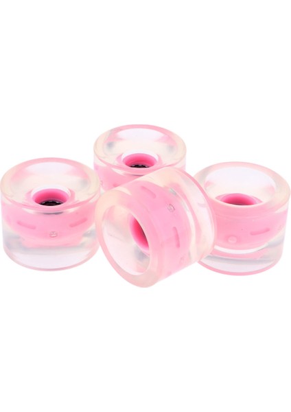 4 Adet Light Up 70MM Kaykay Longboard Tekerlekler Manyetik Çekirdek Aydınlatma Pembe (Yurt Dışından)