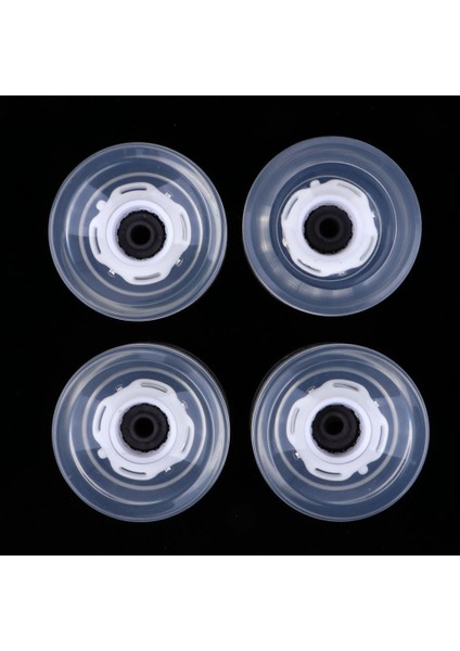 4 Adet Manyetik Işık-Up Longboard Tekerlekler Gece Kaykay 78A Beyaz Glow (Yurt Dışından)