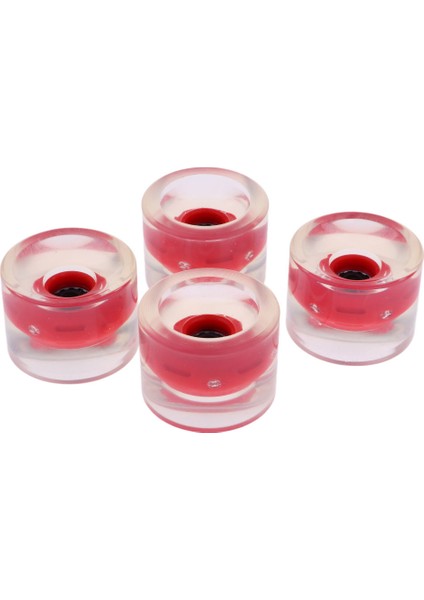 4 Adet 70MM Işık-Up Longboard Kaykay Tekerlekleri Manyetik Çekirdek Tekerlekler Kırmızı (Yurt Dışından)