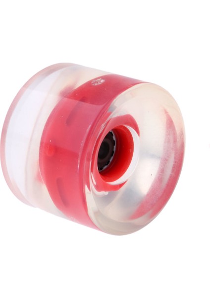 4 Adet 70MM Işık-Up Longboard Kaykay Tekerlekleri Manyetik Çekirdek Tekerlekler Kırmızı (Yurt Dışından)