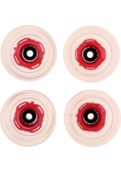 4 Adet 70MM Işık-Up Longboard Kaykay Tekerlekleri Manyetik Çekirdek Tekerlekler Kırmızı (Yurt Dışından)