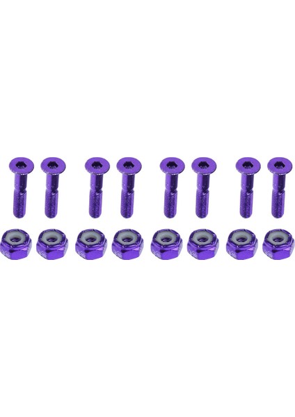 8 Adet Yedek Kaykay Kamyon Donanım Longboard Vida Cıvata 1 '' Mor (Yurt Dışından)