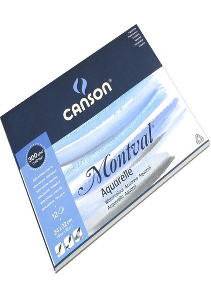 Canson Montval Sulu Boya Defteri 300 gr 24 x 32 cm 12 Yaprak