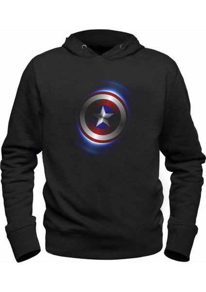 Captain America Kapşonlu Çocuk Sweatshirt