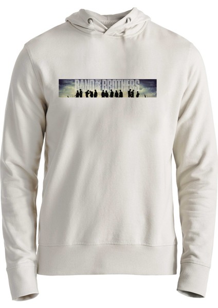 Band Of Brothers Baskılı Ekru Çocuk Sweatshirt