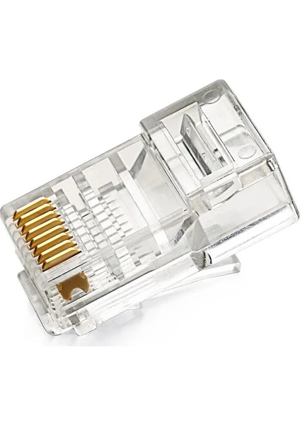 RJ45 Konnektör 100 Adet Network Cat5 Cat6 Jack Ethernet Uç