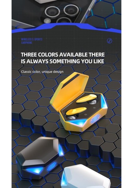 Kulakiçi Rgb Işıklı Çift Mikrofonlu 3 Modlu Bluetooth 5.2 TG-G20 Kablosuz Oyuncu Kulaklığı