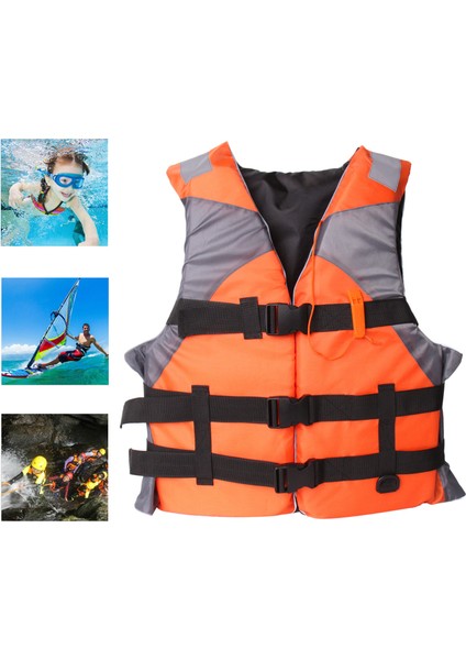 Hayat Ceketler Yetişkinler Kayak Kalıcılık Yardımı, Yüzer Köpük Yüzme Yelek Yüzüklük Yelek Yardım Balıkçılık Sörf Dalış Rafting Kayak - Turuncu (Yurt Dışından)
