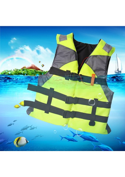 Hayat Ceketler Yetişkinler Kayak Kalıcığı Yardımı, Yüzer Köpük Yüzme Yelek Yüzüklük Yelek Yardım Balıkçılık Sörf Dalış Rafting Kayak - Yeşil (Yurt Dışından)