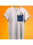 Panda Cep Baskılı %100 Pamuk Oversize T-Shirt Büyük Beden Tişört 1