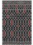 Kilim Desenli Otantik Eskitme Siyah Bordo Kaydırmaz Kesme Yıkanabilir Ince Halı 2