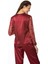 1121 Kadın Saten Dantelli Pijama Takımı-Bordo 3