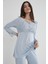 Penye Dantelli Pijama Takımı - 1241 4