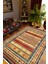 Kilim Desenli Otantik Eskitme Turuncu Kaydırmaz Kesme Yıkanabilir Ince Halı 1