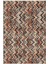 Kilim Desenli Otantik Eskitme Zikzak Kahverengi Kaydırmaz Kesme Yıkanabilir Ince Halı 2