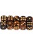 10 Adet Renkli Zar, (Altı Taraflı), 16MM, D6 Siyah + Altın (Yurt Dışından) 2