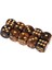 10 Adet Renkli Zar, (Altı Taraflı), 16MM, D6 Siyah + Altın (Yurt Dışından) 4