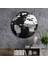W'clock Dekoratif Duvar Saati Globe Gümüş Ayna 1
