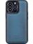 Apple iPhone 13 Pro Uyumlu Deri Arka Kapak Magsafe BRN4EF Mavi 5