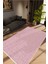 Modern Eskitme Pembe Kaydırmaz Kesme Yıkanabilir Ince Halı 1