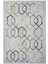 Modern Geometrik Gri Gold Kaydırmaz Kesme Yıkanabilir Ince Halı 2