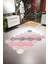 Banyo Paspası Eskitme Modern Pembe Kaydırmaz Kesme Yıkanabilir Ince Halı 1