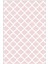 Modern Geometrik Fas Desenli Pembe Beyaz Kaydırmaz Kesme Yıkanabilir Ince Halı 2