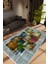Modern Patchwork Gri Kaydırmaz Kesme Yıkanabilir Ince Halı 1