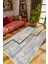 Modern Geometrik Gri Siyah Gold Kaydırmaz Kesme Yıkanabilir Ince Halı 1