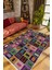 Modern Patchwork Mor Kaydırmaz Kesme Yıkanabilir Ince Halı 1
