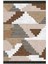 Eskitme Patchwork Kahverengi Krem Kaydırmaz Kesme Yıkanabilir Ince Halı 2