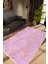 Taş Mermer Modern Gold Pembe Altın Kaydırmaz Kesme Yıkanabilir Ince Halı 1
