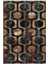 Modern Patchwork Metalik Kahverengi Gri Gold Kaydırmaz Kesme Yıkanabilir Ince Halı 2