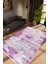 Modern Eskitme Mor Pembe Gri Kaydırmaz Kesme Yıkanabilir Ince Halı 1