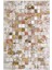 Modern Patchwork Mozaik Desen Kahverengi Kaydırmaz Kesme Yıkanabilir Ince Halı 2