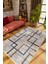 Modern Geometrik Kahverengi Kaydırmaz Kesme Yıkanabilir Ince Halı 1
