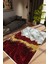 Taş Mermer Modern Altın Bordo Gold Gri Kaydırmaz Kesme Yıkanabilir Ince Halı 1