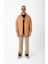 Oversize Kapitone Camel Gömlek 4