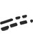 Laptop Için 7 Adet Kauçuk Koruyucu USB Fiş Kapak Stoper # 2 Siyah 5